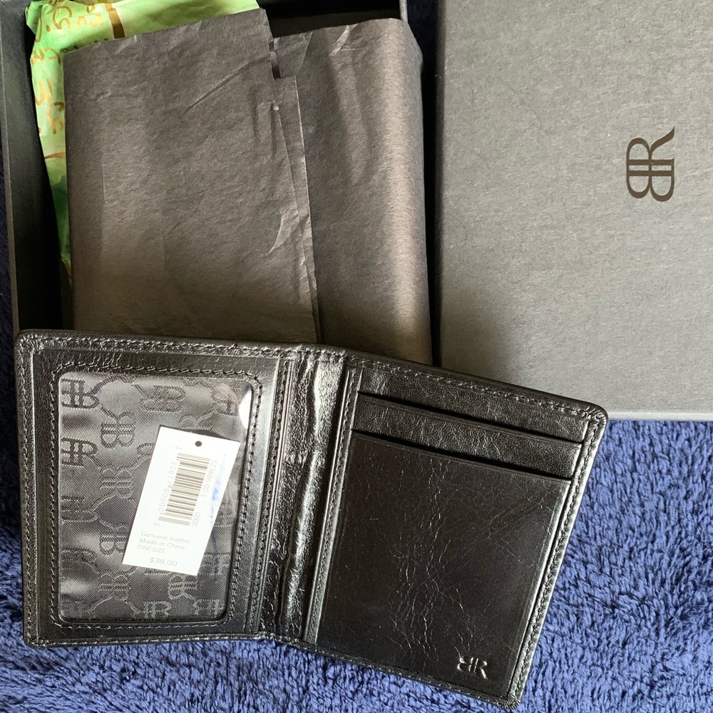Genuine black Leather wallet for men (brand new)